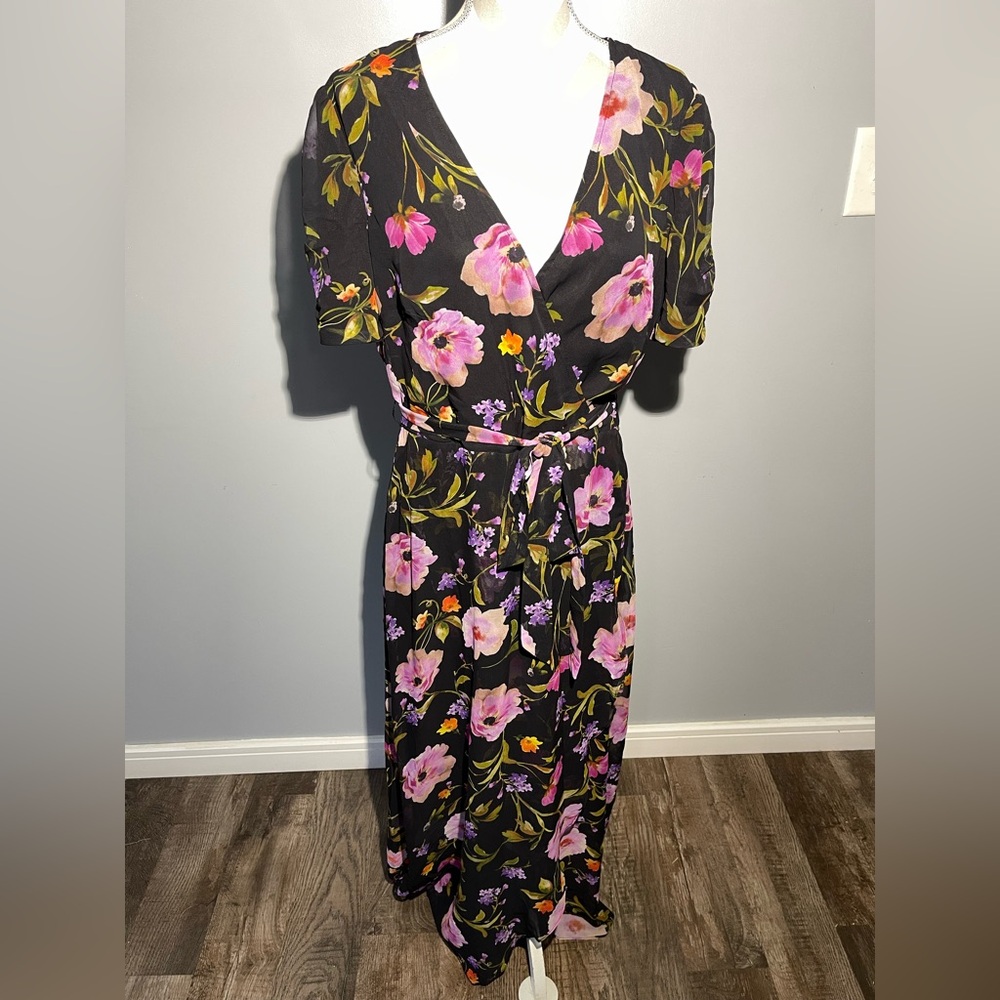 Long Tall Sally Black Floral Maxi Dress